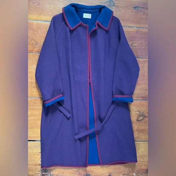 VTG Pendleton virgin wool wrap coat, large - Picture 4 of 14